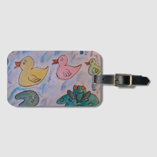 Raindrops on Ducklings Luggage Tag