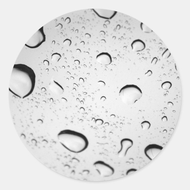 Raindrops on Glass Classic Round Sticker (Front)