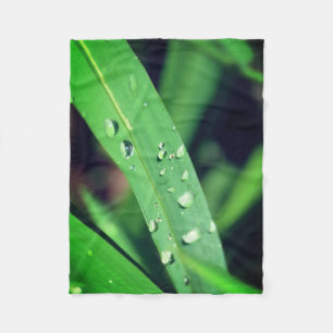 Raindrops on Grass Fleece Blanket