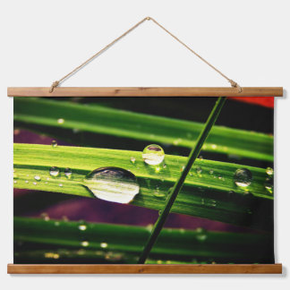 Raindrops on Grass Hanging Tapestry