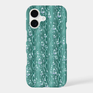 Raindrops on green Metal