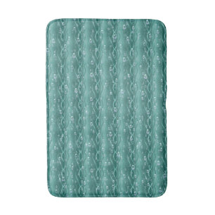Raindrops on green Metal Bath Mat