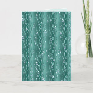 Raindrops on green Metal Card