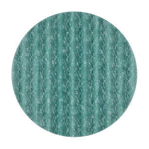 Raindrops on green Metal Cutting Board