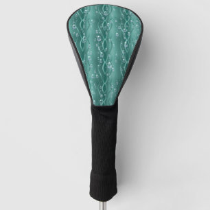Raindrops on green Metal Golf Head Cover