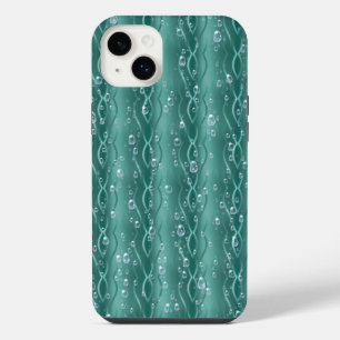 Raindrops on green Metal iPhone 14 Plus Case