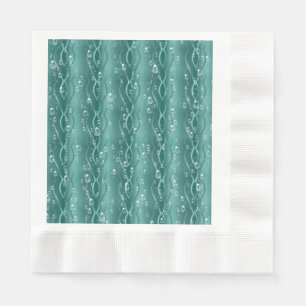 Raindrops on green Metal Napkin