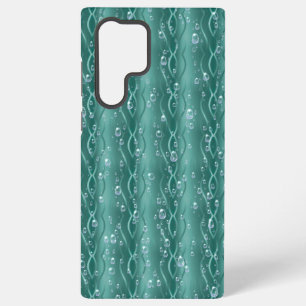 Raindrops on green Metal Samsung Galaxy Case