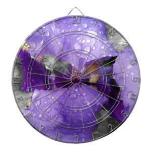raindrops on iris dartboard
