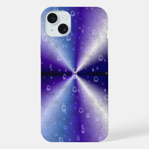 Raindrops on Purple Rainbow iPhone 15 Plus Case