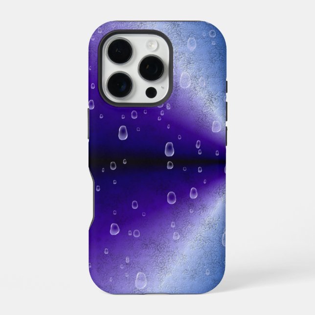 Raindrops on Purple Rainbow iPhone Case (Back)