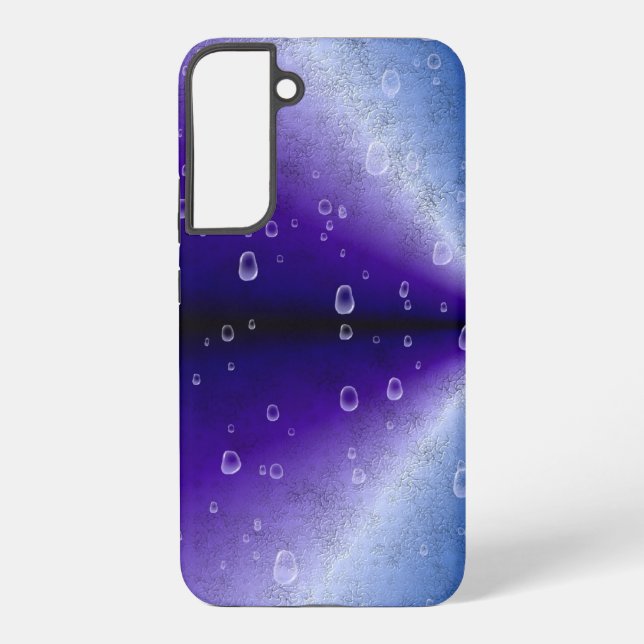 Raindrops on Purple Rainbow Samsung Galaxy S22+ Case (Back)