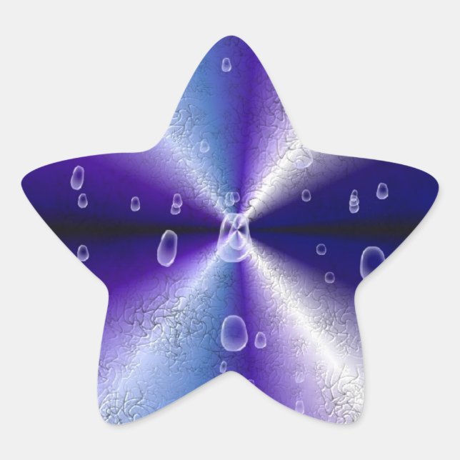 Raindrops on Purple Rainbow Star Sticker (Front)