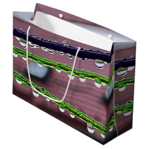 Raindrops on strings large gift bag