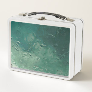 raindrops on the window metal lunch box