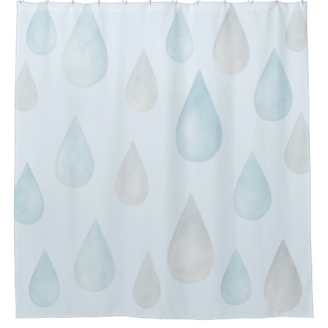 Raindrops Shower Curtain (Front)
