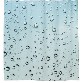 Raindrops Water Photo Shower Curtain
