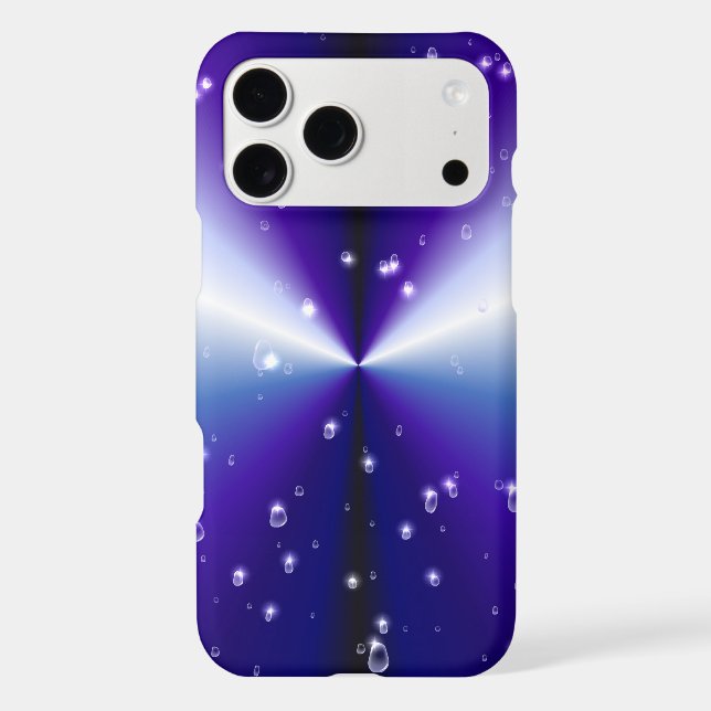 Raindrops with Stars on Purple Blue Black Rainbow (Back)