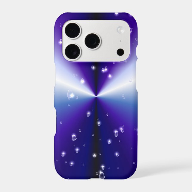 Raindrops with Stars on Purple Blue Black Rainbow (Back)
