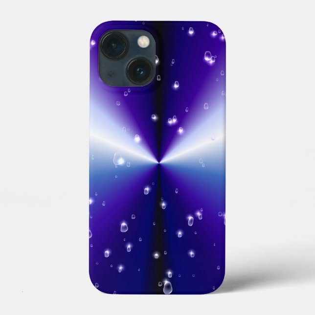 Raindrops with Stars on Purple Blue Black Rainbow Case-Mate iPhone Case (Back)
