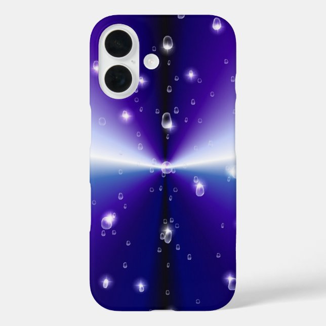 Raindrops with Stars on Purple Blue Black Rainbow Case-Mate iPhone Case (Back)