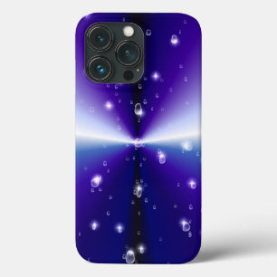 Raindrops with Stars on Purple Blue Black Rainbow iPhone 13 Pro Case