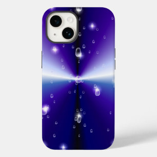Raindrops with Stars on Purple Blue Black Rainbow iPhone 14 Case