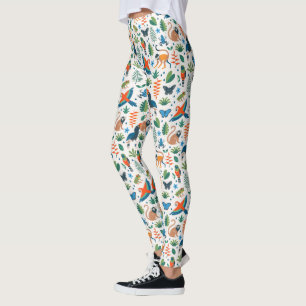 Rainforest Animal Pattern Leggings