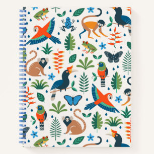 Rainforest Animal Pattern Notebook
