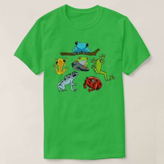 Rainforest Animals Amphibian Collection Toads Frog T-Shirt (Design Front)