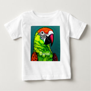 Rainforest Beauty:  Exotic Wild Parrot Baby T-Shirt