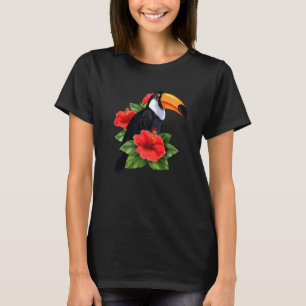 Rainforest Bird Tropical Animal Exotic Toucan Flo T-Shirt