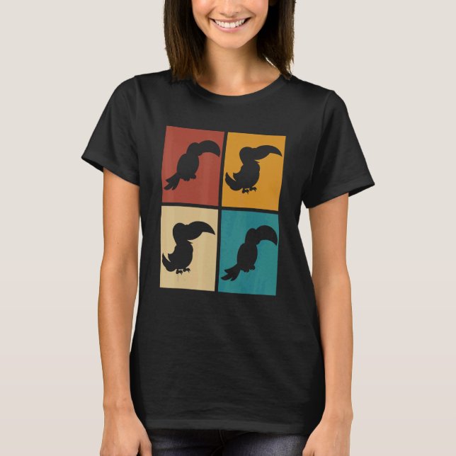 Rainforest Bird Tropical Animal   Pop Toucan T-Shirt (Front)