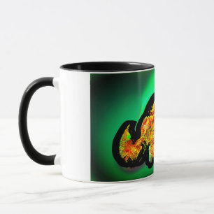 Rainforest chameleon art mug