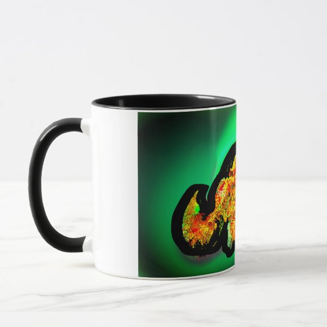 Rainforest chameleon art mug (Left)