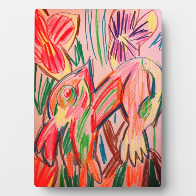 Rainforest chameleon drawing  plaque (Front)