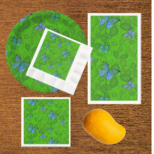 Rainforest Dreams Tropical Vines Butterflies Napkin