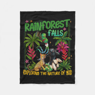 Rainforest Falls Exploring The Nature Of God Kids Fleece Blanket