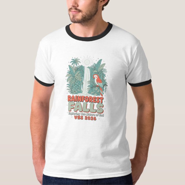 Rainforest Falls VBS 2026 Exploring The Nature of  T-Shirt (Front)