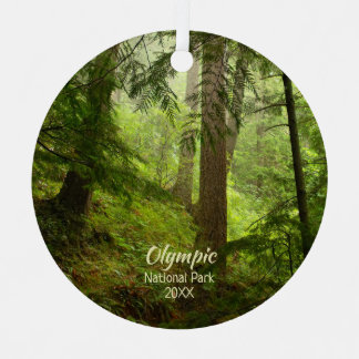 Rainforest in Olympic National Park Photo Metal Tree Decoration