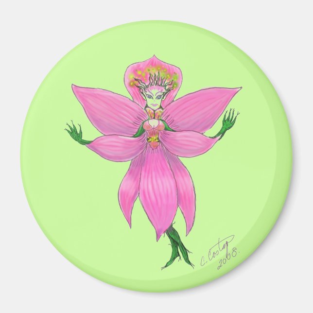 Rainforest Orchid Fairy Magnet (Front)