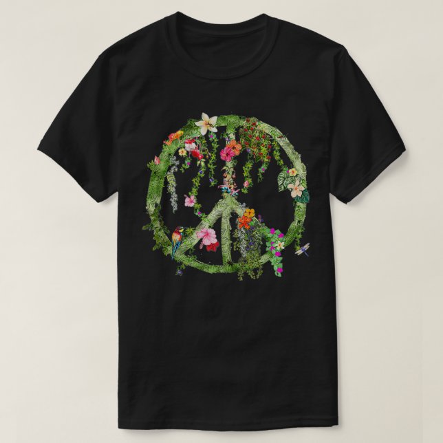 Rainforest peace sign  T-Shirt (Design Front)
