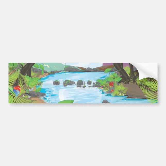 Rainforest River Bumper Sticker (Front)