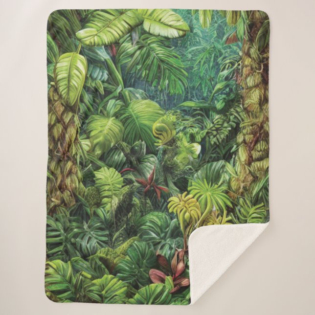 Rainforest Sherpa Blanket (Front)