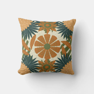 Rainforest Tropical Flowers Design Cushion
