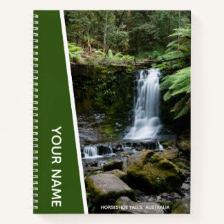 Rainforest Waterfalls Nature, Australia, Green Notebook