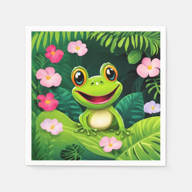 Rainforest Wildlife Frog Napkin (Front)