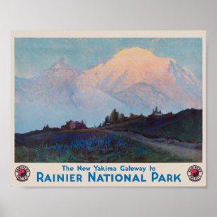 Rainier National Park Vintage Poster 1920s