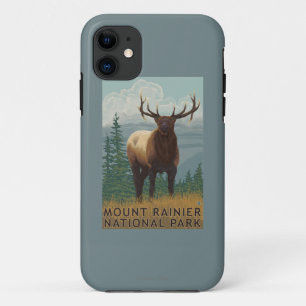 Rainier National Park, WashingtonElk Scene iPhone 11 Case