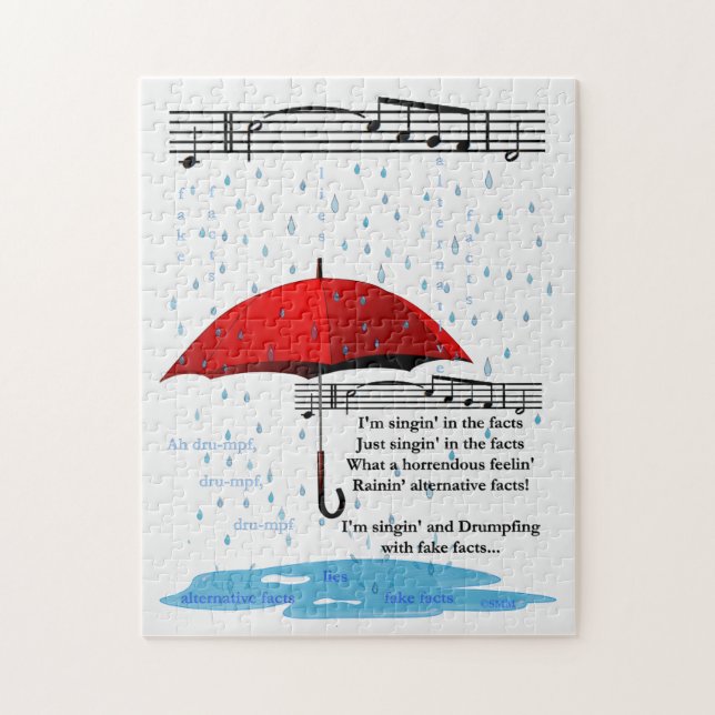Raining Alternative Facts 11x14 Photo Puzzle (Vertical)